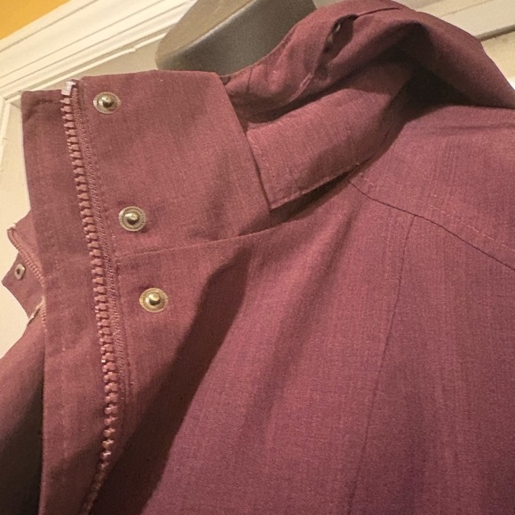 Kirklands Hooded Trench Coat in Burgundy - Picture 6 of 13